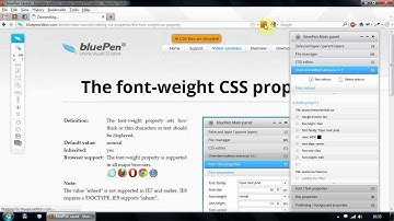 font-weight CSS property with bluePen Editor