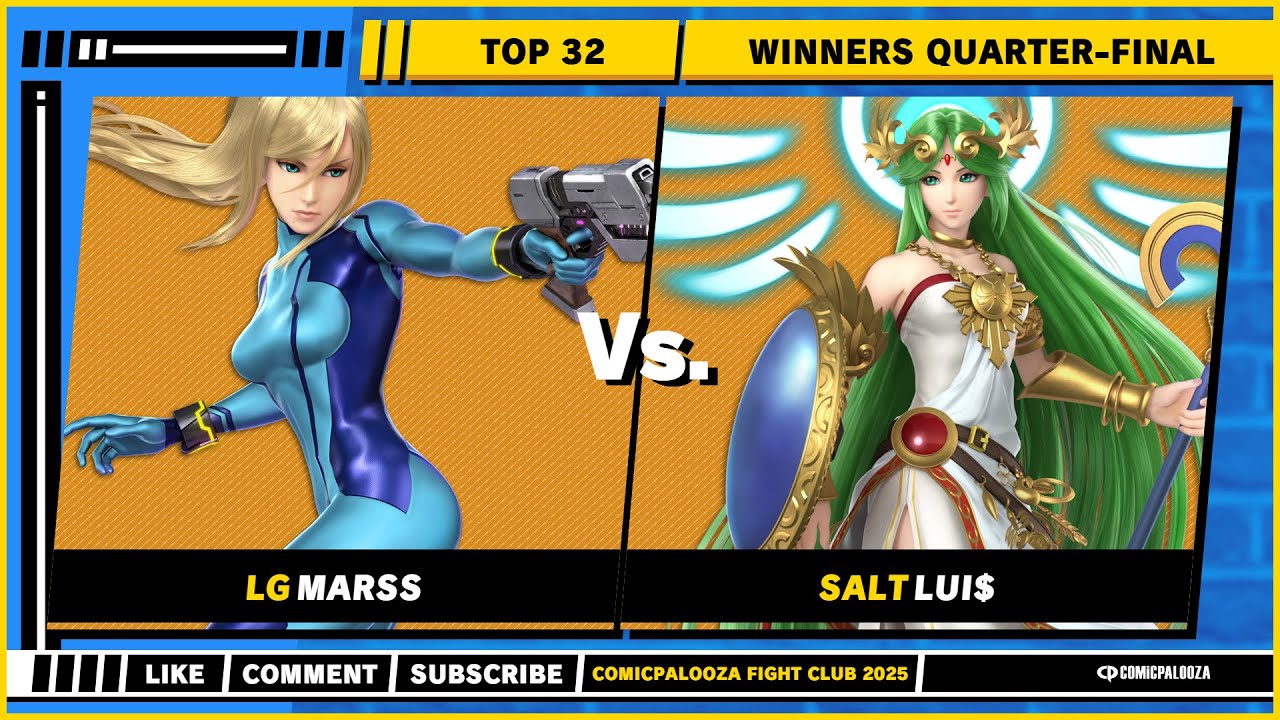 Comicpalooza 2025 - Winners Quarters - Marss (Zero Suit Samus) VS Lui$ (Palutena) - Ultimate Singles