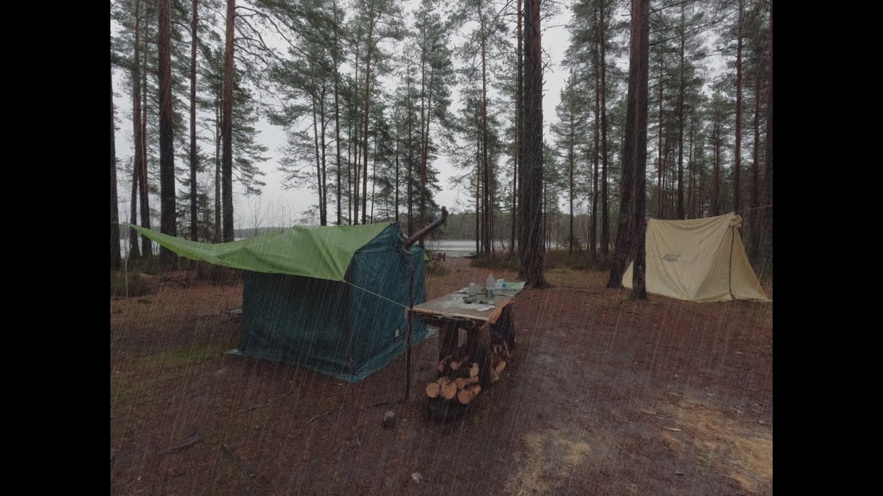 ПРОМОК ПОД ДОЖДЁМ. ПОДТОПИЛО ПАЛАТКУ / GOT WET IN THE RAIN. THE TENT FLOODED