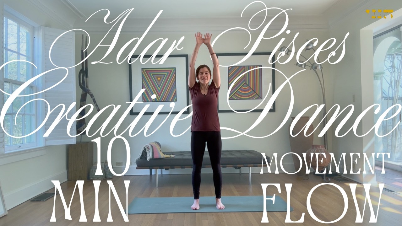 Rosh Chodesh Adar New Moon Flow | 10-Min Pisces Creative Movement | Jewish & Kabbalistic Yoga
