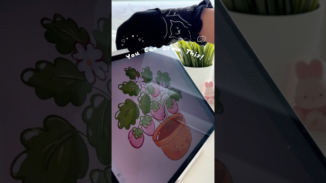 If you like strawberries, you will like this 🍓✨ #art #procreate #drawing #digitalart #spring