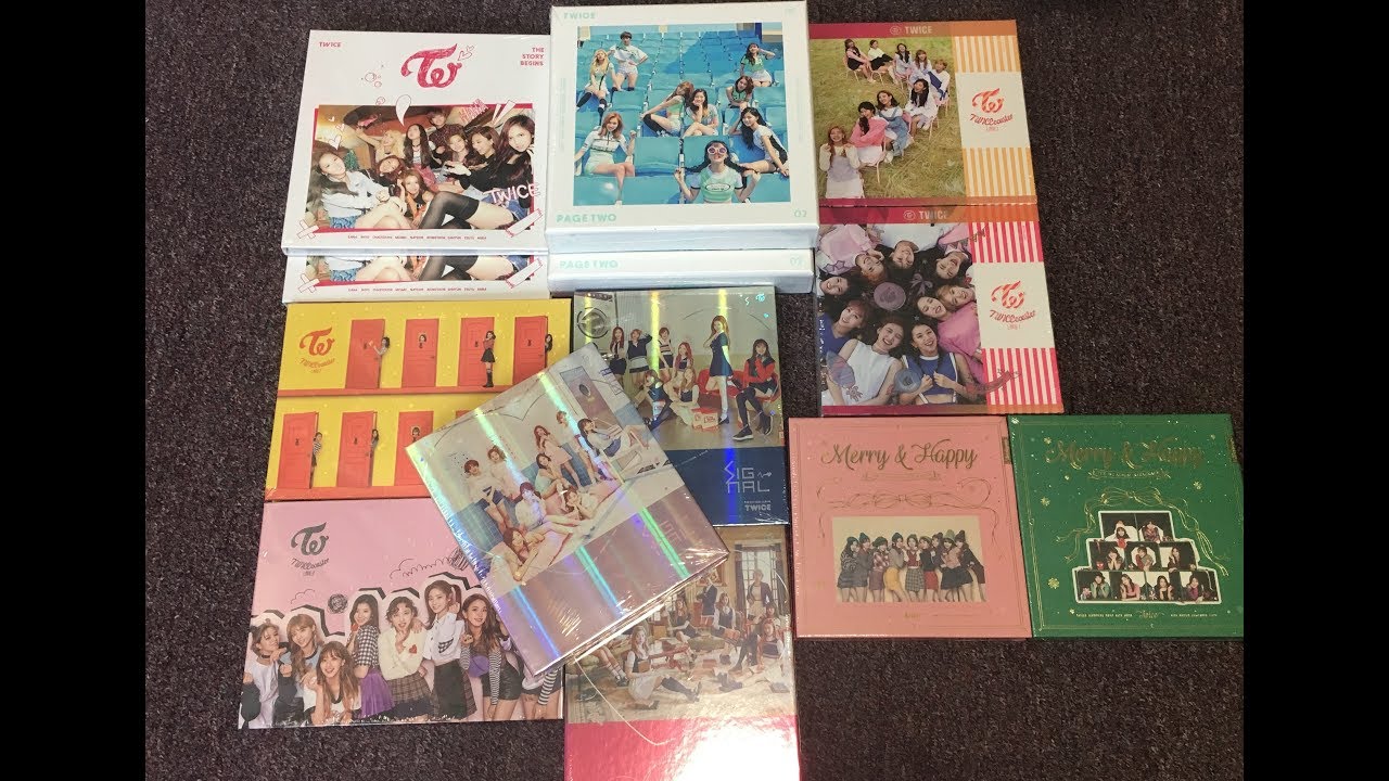 Unboxing TWICE old albums * 13 (1st 2nd 3rd 4th mini album + Knock Knock + Merry & Happy)