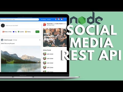 Node.js Social Media REST API with MongoDb