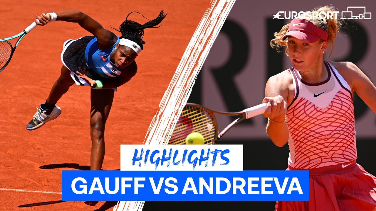 Coco Gauff Ends 16 Year-Old Mirra Andreeva's Grand Slam Run | Eurosport Tennis