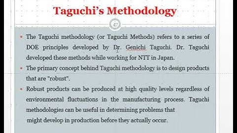 Chapter 04 Video 05 EMS Taguchi Tech