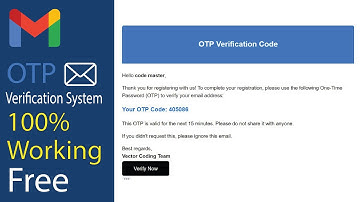 OTP verification system free source code php mailer