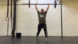 Squat Clean + Paused Split Jerk Triple
