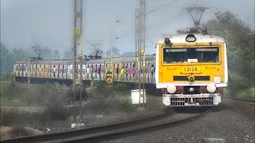 Back to Back Super Speedy Galloping EMU Trains Skip Huge Curve Furiously | Eastern Railways