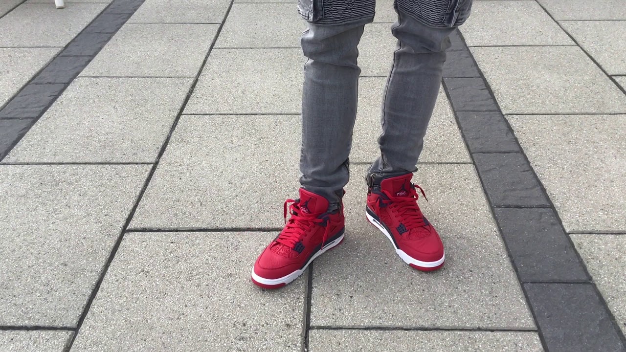 Jordan FIBA Retro 4’s On Foot Video