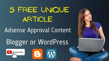 5 Best Free Unique Article Generator || Adsense Approval Content || Blogger or WordPress
