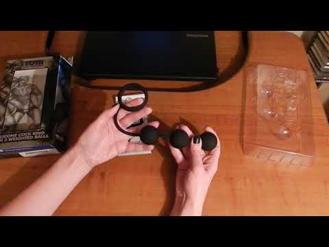 Tom of Finland - Silicone Cock Ring with 3 Weighted Balls - unboxing