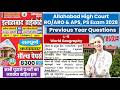 Allahabad High Court RO/ARO & APS, PS Exam 2026 Previous Year Questions #ahcroaro solved papers PYQs
