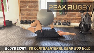 How to Do Contralateral Dead Bug Hold with Stability Ball | Anti-Rotation Core Stability Exercise