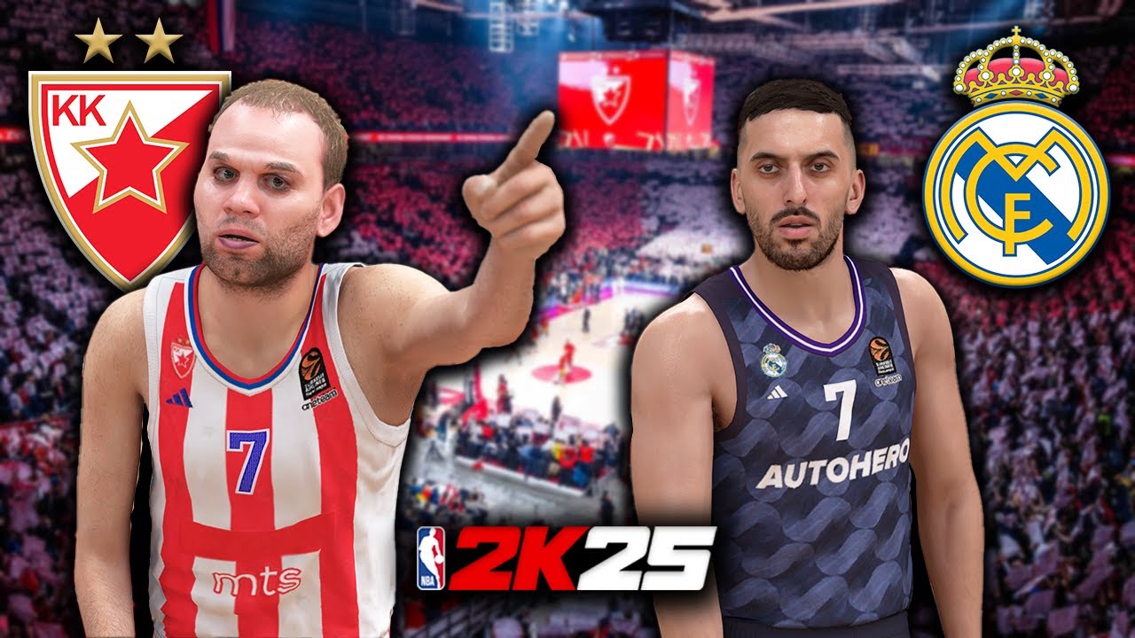 CRVENA ZVEZDA vs. REAL MADRID - EUROLEAGUE - NBA 2K25 4K