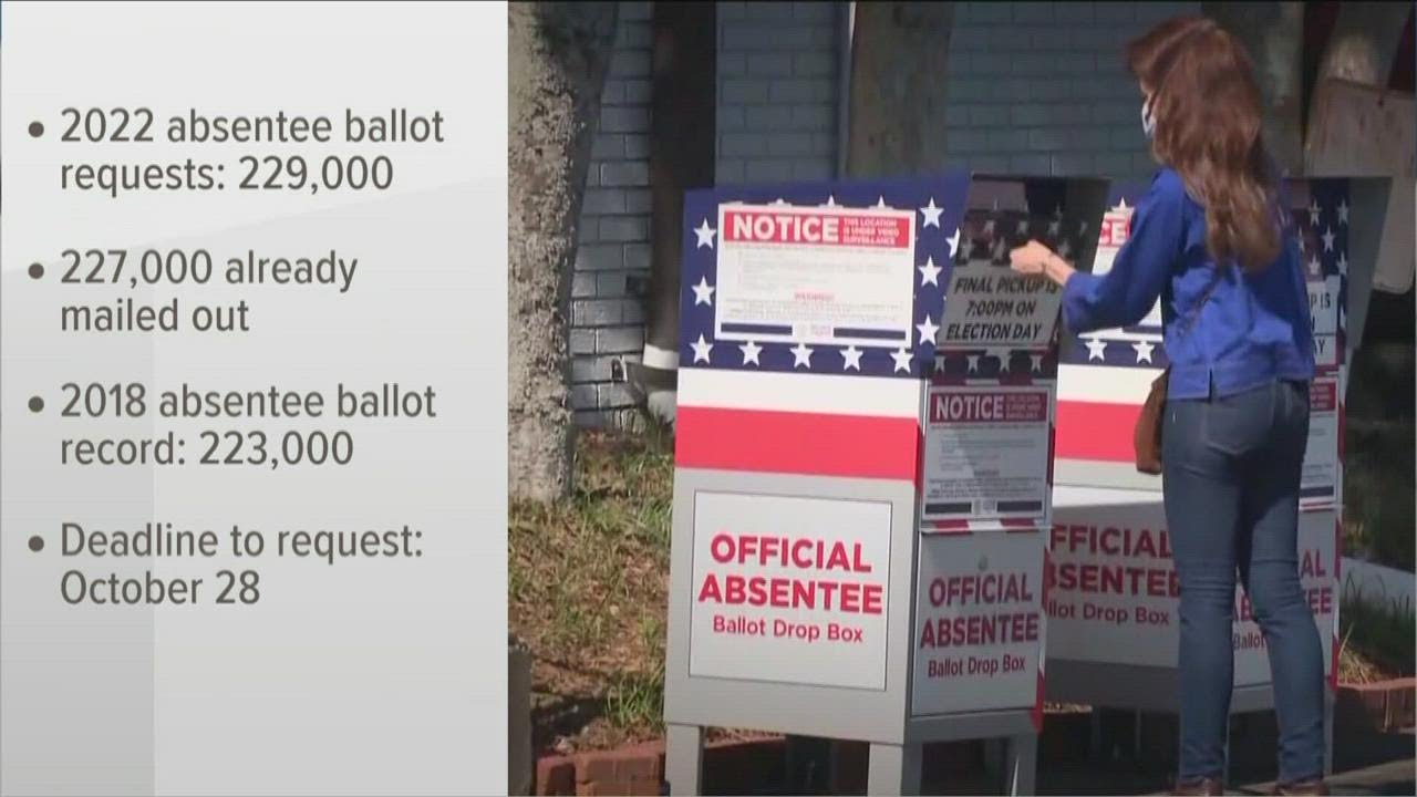 Georgia on pace to break absentee ballot record - YouTube