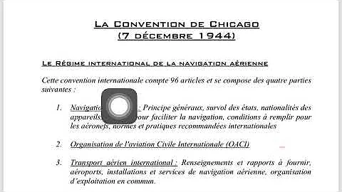 Pourquoi la Convention de Chicago ?