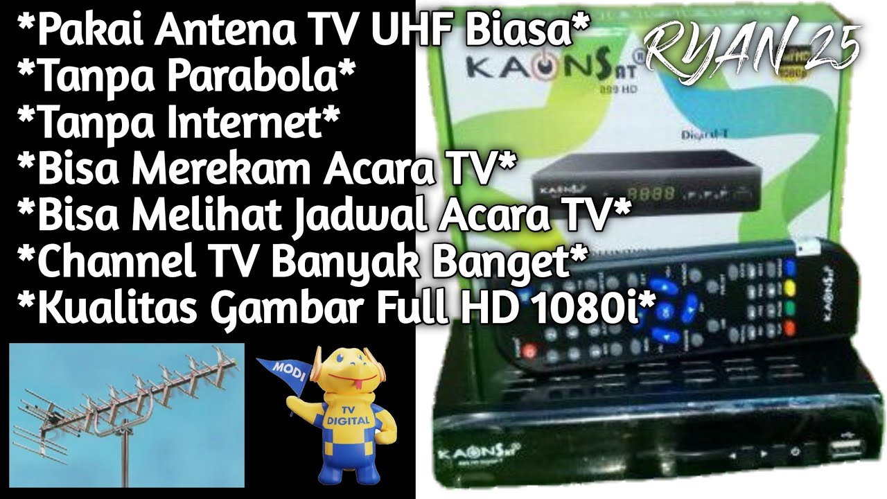 Ubah TV Analog jadi Digital dengan STB Set Top Box Kaonsat 889 (Bisa YouTube & IPTV via Dongle WiFi)