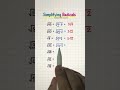 Simplifying Radicals #radicals #mathematics #learnmath #algebra