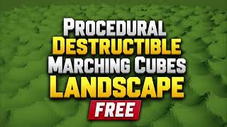 Procedural Destructible Marching Cubes Landscape FREE unity asset showcase