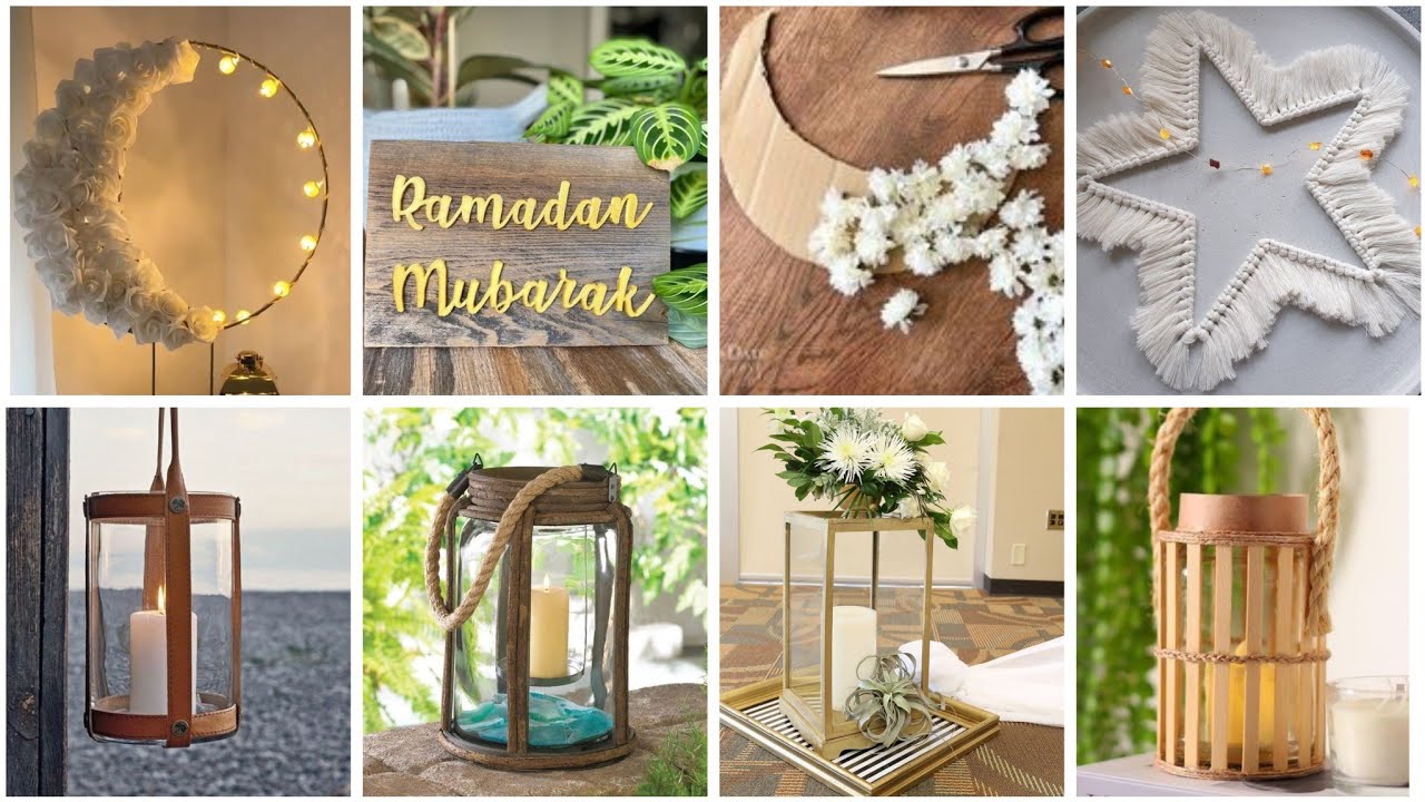 أفكار✨زينة رمضان 🌙عندك كرتون و برطمانات اصنعي فوانيس و هلال #diy#deco#craft#ideas رمضان#ramadan
