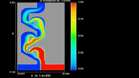 Mixing Animation in Hong Chamber