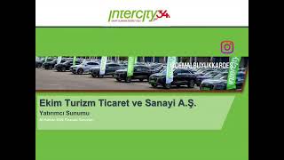 #Ekim #Ekım #İntercity Yatırımcı Sunumu ile #hisse yükselmeye başladı