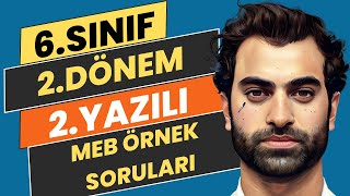 6Sinif İngi̇li̇zce 2Dönem 2Yazili Sorulari Meb Örnek Yazili Sorulari