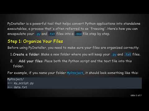 How to Encapsulate Python and Text Files into an Executable with PyInstaller