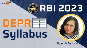 RBI Grade B DEPR 2023 | RBI DEPR Syllabus  | By Aditi Agrawal