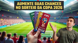 ➡️Passo a passo + Dicas pra aumentar suas chances no 1° sorteio de ingressos da Copa do Mundo 2026⚽︎