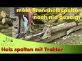 Meter Brennholz spalten mit Schlepperhydraulik / MF 254s / Holzspalter für Traktor