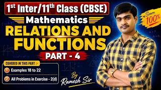 Relations and Functions Part 4 |  AP Inter 1st Year Maths Chapter 2 | Concepts & Exercise 2(d)