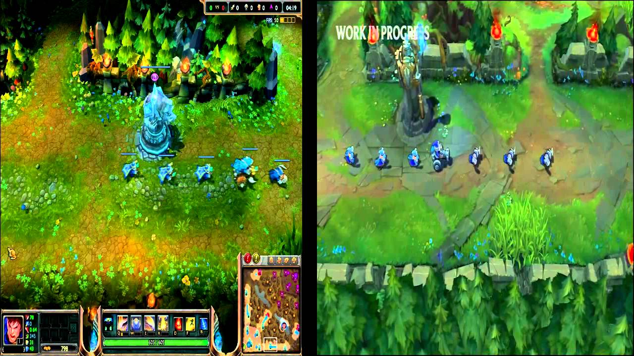 New Summoner's Rift|vs|Current Summoner's Rift|Side by Side HD - YouTube