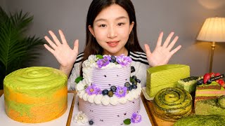 🎂 Ultimate Matcha Cake ASMR Mukbang 🍵✨ Giant Crepe Cakes & Most Satisfying Dessert Eating Sounds 🤤