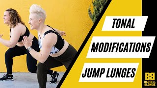 Jump Lunges: Low Impact Modifications on Tonal