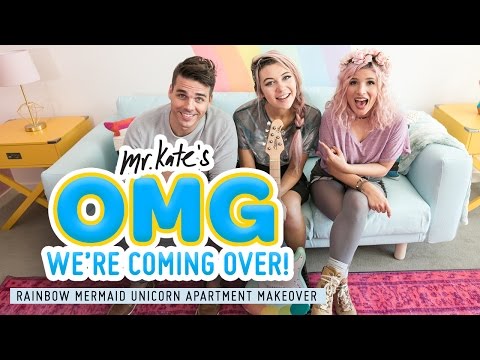 jessie-paege’s-rainbow-mermaid-unicorn-apartment-makeover!-|-mr.-kate-|-omg-we're-coming-over
