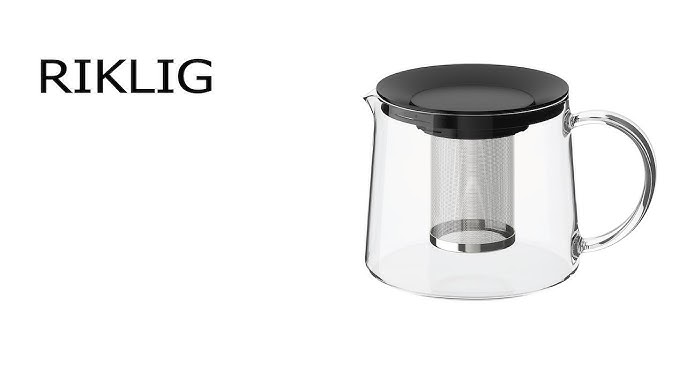 VATTENTÄT Kettle, stainless steel, black - IKEA