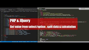 PHP, JQuery & Javascript : get value from select/option , split data & calculation