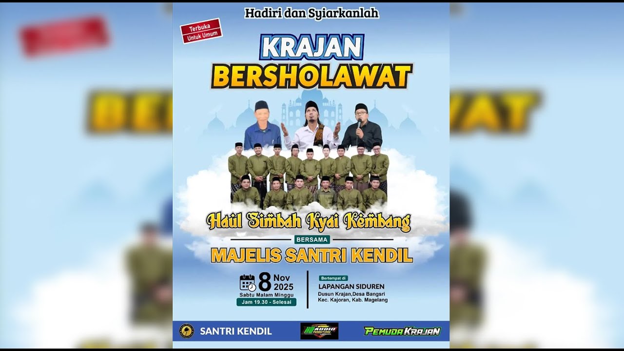 KRAJAN BERSHOLAWAT BERSAMA SANTRI KENDIEL DALAM RANGKA HAUL SIMBAH KYAI KEMBANG 8 NOVEMBER 2025