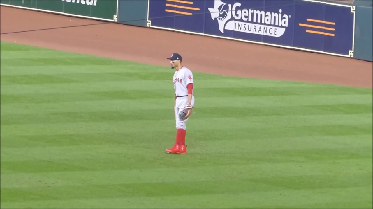 Betts, Bradley, Benintendi...best outfield ever? ALCS Game 5...Red Sox