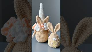 DIY: How to Crochet an Amigurumi Easter Bunny Gnome. Check the link above! 🐣