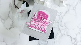 Vintage Typewriter Foiled Card