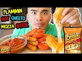 How to make FLAMMIN HOT CHEETO MOZZA STICKS | Recipe | MUKBANG | QT