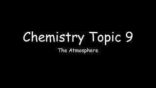 The Atmosphere - GCSE Chemistry 9-1