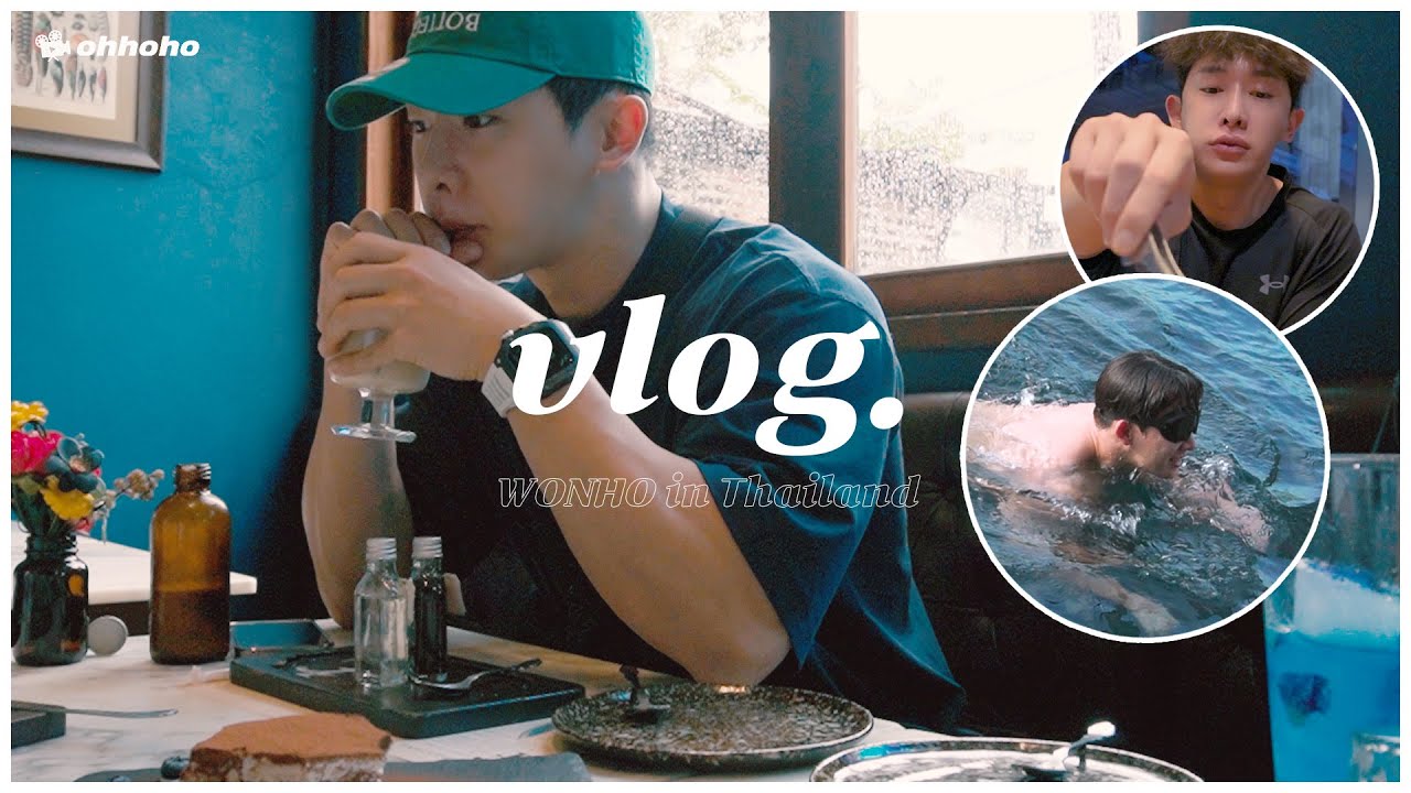 [ohhoho🧳] Vlog in Thailand #2 l 아기 리트리버가 가르쳐 주는 수영의 정석 l 원호 WONHO