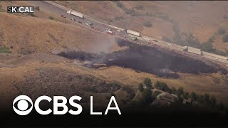 Forward progress stopped on Castaic brush fire that temporarily stopped 5 Freeway traffic
