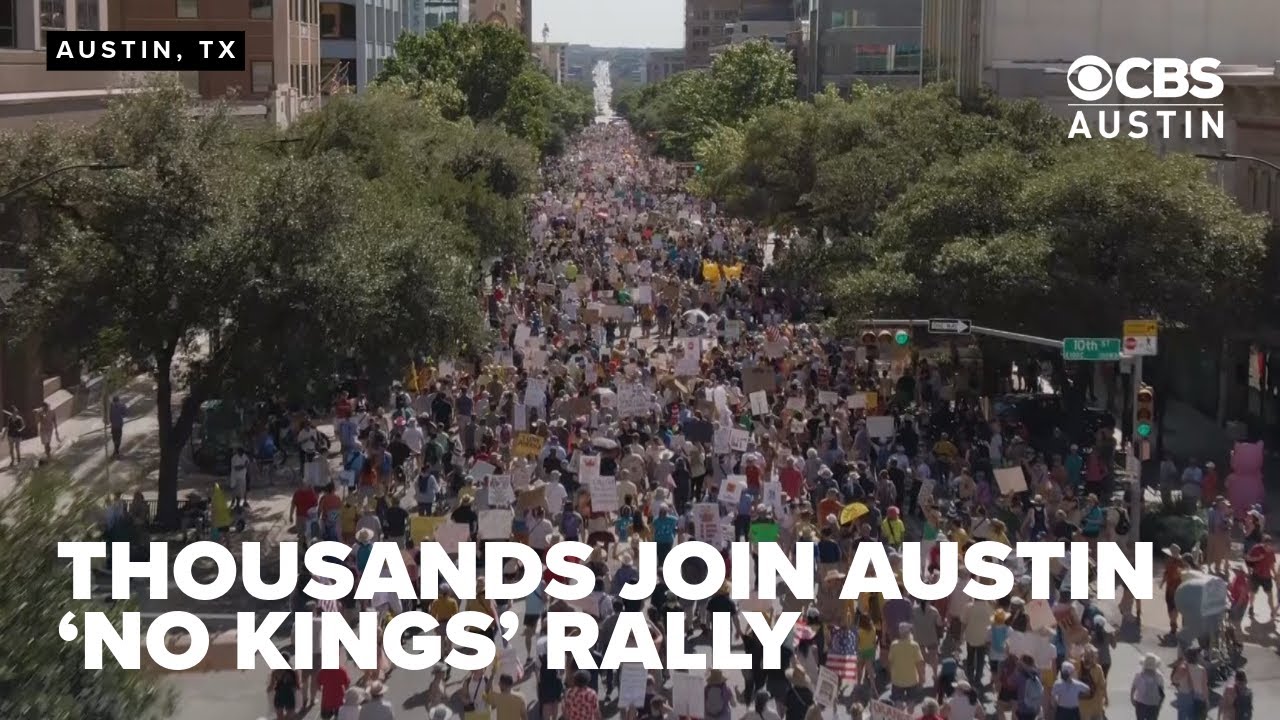 Thousands rally in Austin for 'No Kings' protest against Trump administration