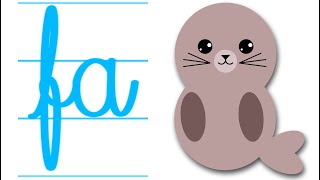 Sílabas Fa Fe Fi Fo Fu - App Cursiva - Videos Infantiles - Educación Para Niños