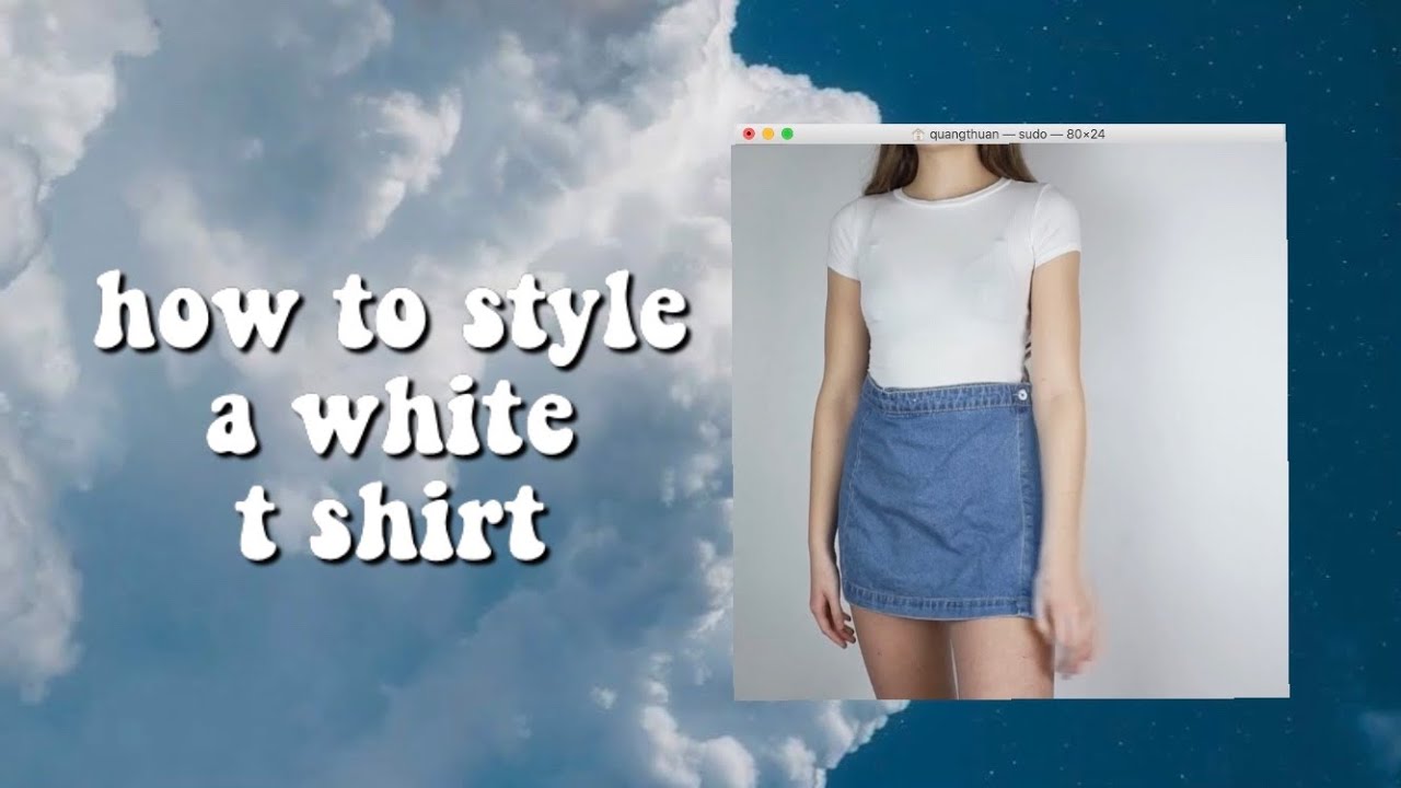 how to style a white t-shirt c: - YouTube