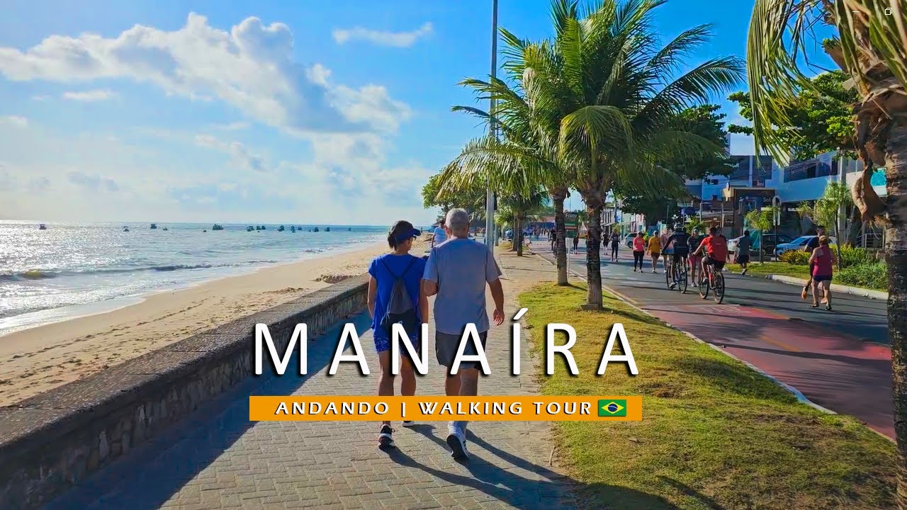 ANDANDO DE MANHÃ NA PRAIA DE MANAÍRA | João Pessoa - Paraíba | WALKING TOUR MANAÍRA BEACH BRAZIL 🇧🇷